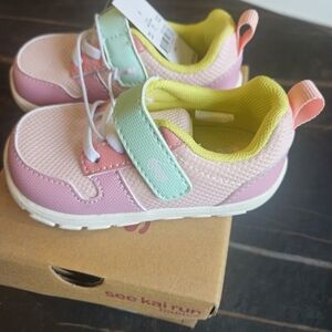 See Kai Run Pink, Mint & Yellow Toddler Sneakers New Size 6